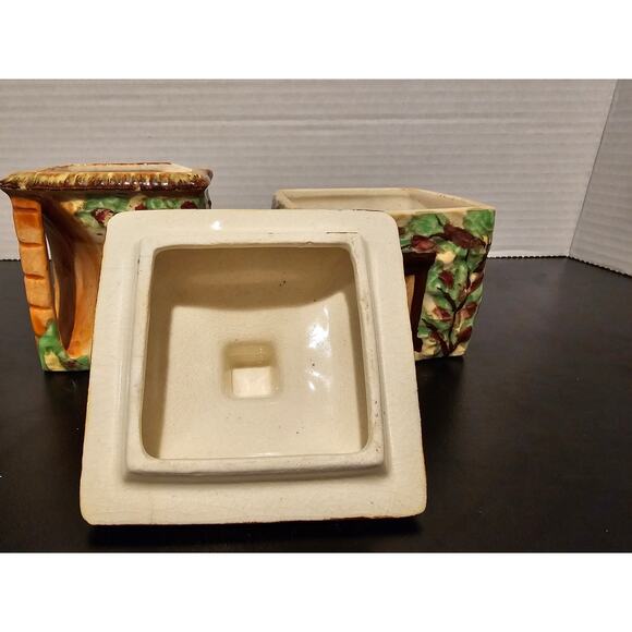 Vintage Set of Cottage Creamer & Sugar Bowl with Lid Made in Occupied Japan - Picture 6 of 10